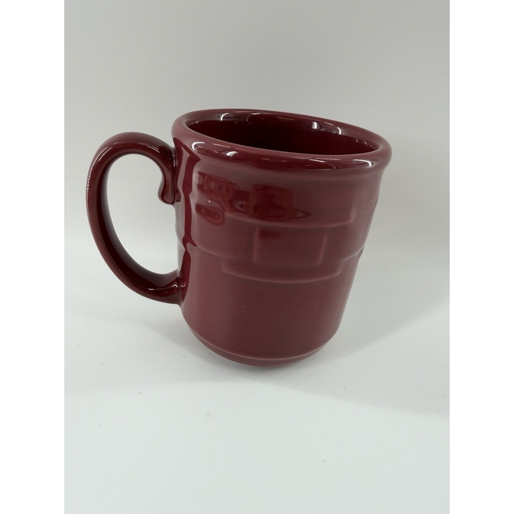 Longaberger PAPRIKA Red Woven Traditions Pottery Coffee Tea Mug Hot Cold Retired